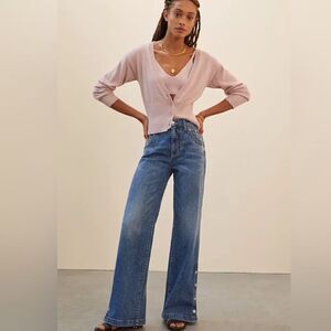 Anthropologie Pilcro Darted Wide-Leg Jeans NEW Plus Size 18W